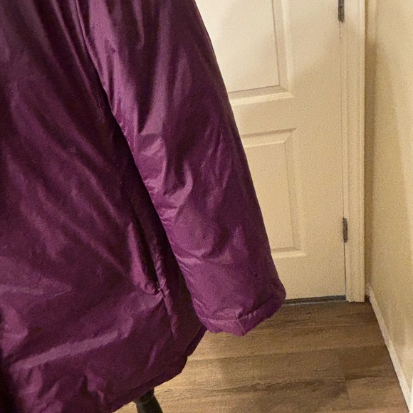 Eileen Fisher Sz XL Extra Large Purple Jacket Coat down puffer long insulated - Picture 8 of 16